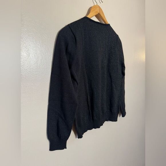 Black Liz Claiborne Sport Sparkly Cardigan Size SP EUC - Picture 4 of 6